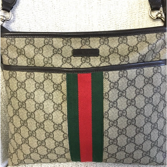 Authentic Gucci unisex messenger bag coated canvas - Picture 3 of 16